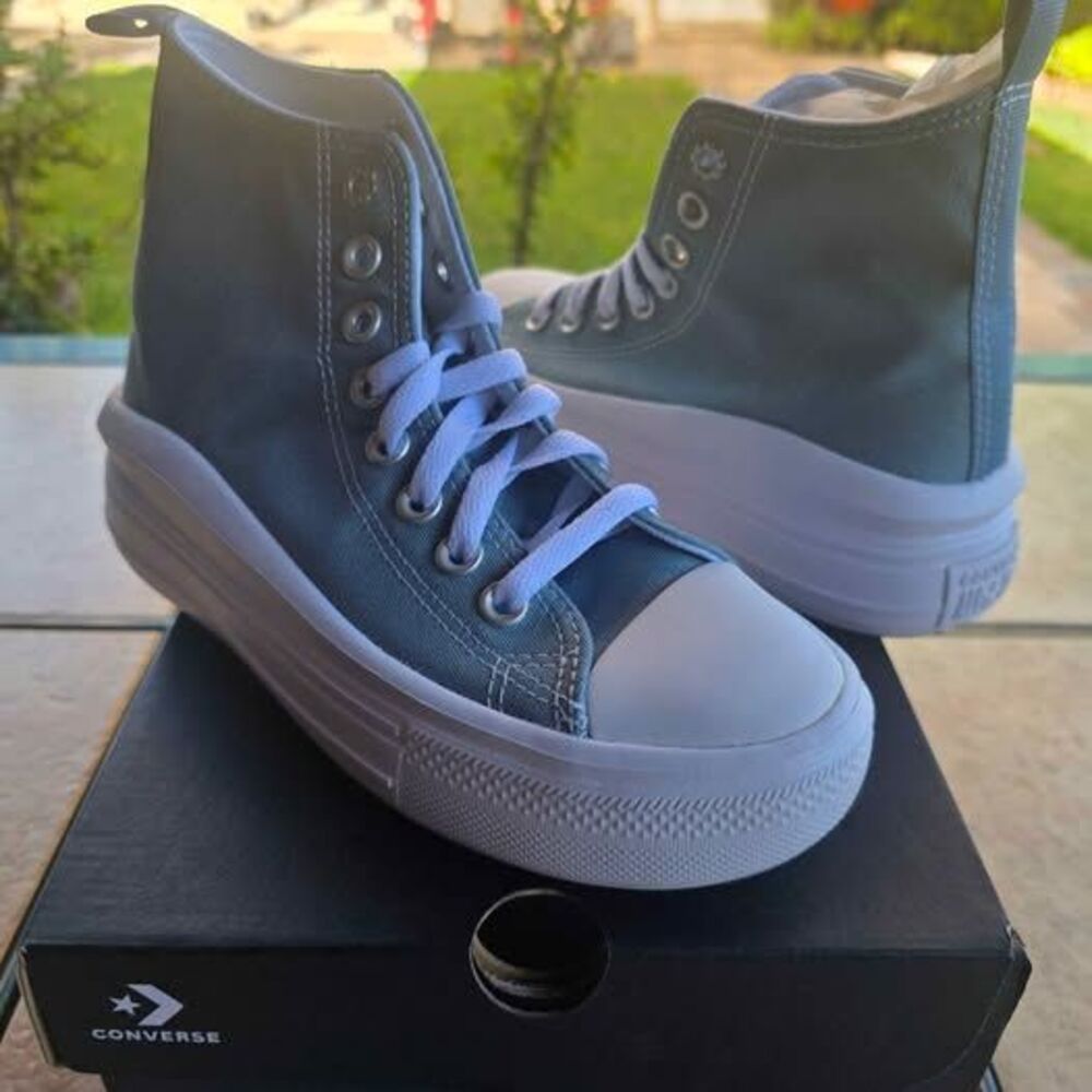 Converse Chuck Taylor All Star Move Platform Purple White Size 3.5 New